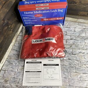 Lock Med Home Medication Lock Bag 10X6 Hold Up To 12 Bottles Safe Private Secure